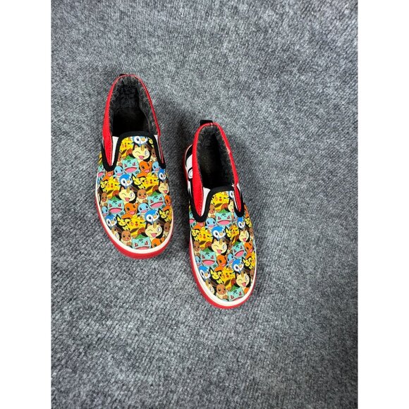 Pokemon-Themed Slip-On Shoes 4Y Ground Up Multicolor Design Red Sole Casual Kids - Picture 7 of 16